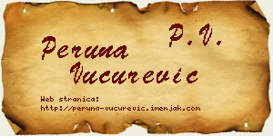 Peruna Vučurević vizit kartica